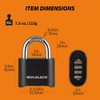 WULALACK Combo Lock, Heavy Duty Outdoor Combination Lock Weatherproof, Combination
