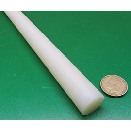 Natural Nylon 6/6 Extruded Round Rod .875" (7/8") x 5 Ft Length 2 pcs 10 Feet