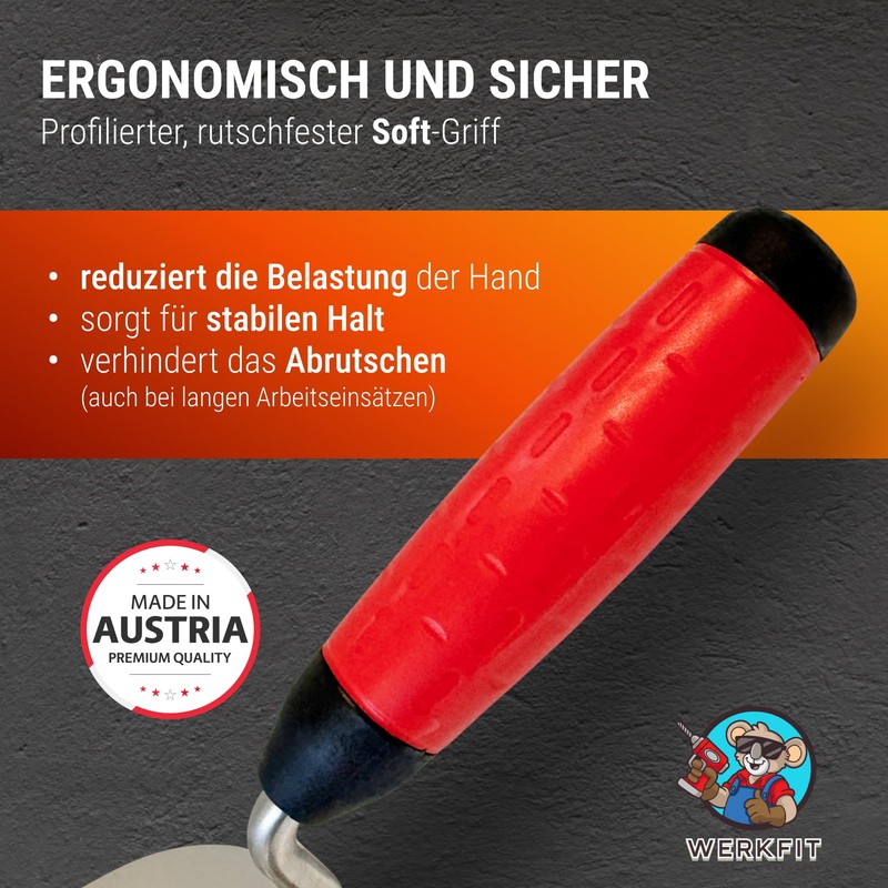 WERKFIT Professional Plastering Trowel Made of Stainless Steel 100 mm