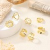 WAINIS 12 Pcs Chunky Gold Open Rings for Women Band