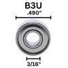 Whiteside B3U Ball Bearing: .490 Inch Outside Diameter, 3/16 Inch