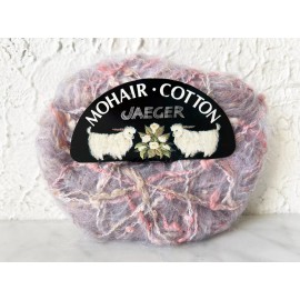 Jaeger Vintage Jaeger Mohair Cotton Yarn - 1 Skein Color Variegated Pink/Purple #733