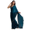 TRENDMALLS Women's Moss Chiffon Siroski work Saree with Belt Unstitch