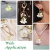 DanLingJewelry 60Pcs Colorful Acrylic Flower Leaf Pendants Delicate Lily Floral