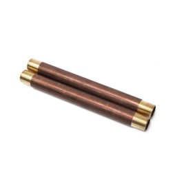 LTWFITTING New Brass Pipe 8" Long Nipples Fitting 1/2" Male NPT Air Water (Pack of 2)