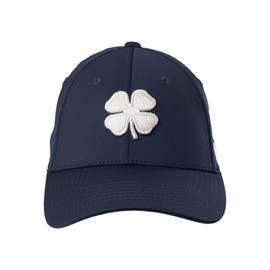 Black Clover Standard Iron X Orca Hat, Navy Blue Hat/3D Silver Clover