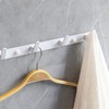 4 Hooks Matte White Bathroom Towel Hooks Mounted Wall Adhesive