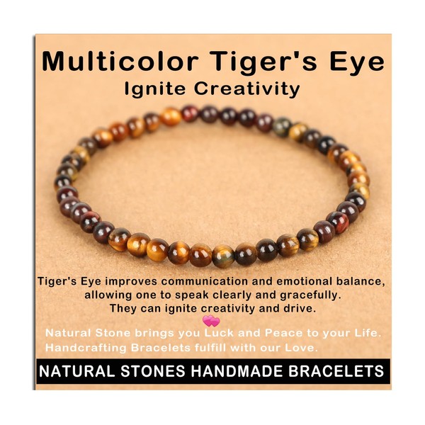 AD Beads AD Beads Handmade Gemstone Stretch Elastic Bracelet Crystal