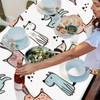 bisibuy Cute Dog Pattern Table Cloths for 6 Foot Rectangle