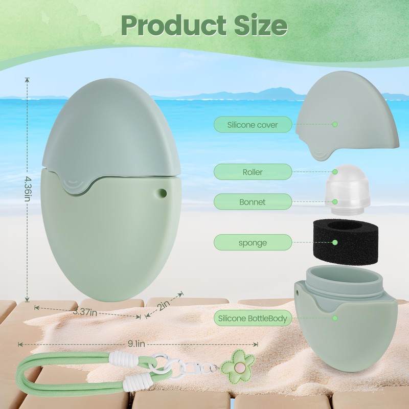FruaSio Sunscreen Application for Kids with Roller Ball & Sponge,