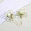 2 Pack Floral Hair Pins with Hydrangea Flowers for Women