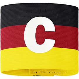JAKO Unisex Captain's Armband Black/Red/Yellow, L-XL