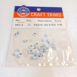 Holiday Craft Trims Paste On Eyes Googly Wiggle Eyes 5mm LOT OF 5  #H41/4