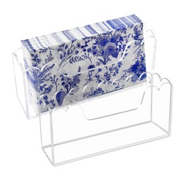 Acrylic Guest Towel Napkin Holder for Table，Guest Towel Holder, Clear Waterproof Vertical Napkins Holder for Dining Table，Disposable Hand Towels Tray for Bathroom, Hotel, Kitchen（Model A）