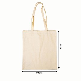 Cotton Tote Bags 42cm X 38cm - Eco-Friendly Cloth Bags for Shopping, Plain Tote Bags for Crafts, Christmas Totes, Reusable Shopper Bag, Craft Bags, Clothes Bag, Versatile Cotton Tote Bag (5 Bags)