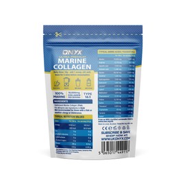 Onyx Marine Collagen Powder 150g (Type I & III) | Wild-Caught Arctic Cod | Collagen Supplements for Women & Men | Skin, Hair, Muscles, Joints, Bones & Gut Health