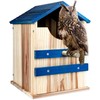 Screech Owl House, Large Handmade Wooden Owl Boxes for Outside