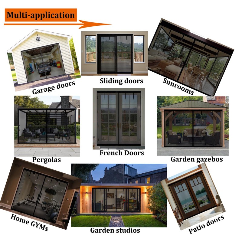 SANJINFON Garage Door Screen for 2 3 Car Garage 17x9