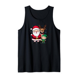 Santa Claus Reindeer Elf Holiday Christmas Tank Top