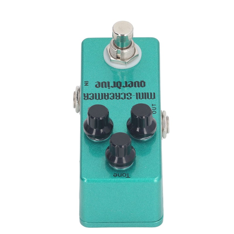 Overdrive Effect Pedal with Drive Level Tone Control Knobs Aluminum