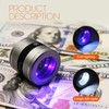 10X Jewelers Loupe Magnifier with UV/LED Lights and A Scale,
