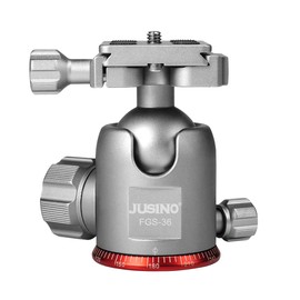 JUSINO Arcaswiss Professional Tripod Ball Head Friction Knob Lightweight Robust Aviation Aluminium Quick Release Plate FGS-36 up to 12 kg
