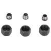 6Pcs Router Collet Adapter Carbon Steel 6mm 6.35mm 8mm Set