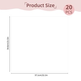 20 Sheets Matte Frosted Flower Bouquet Wrapping Paper,Double Sided Flower Wrapping Paper Waterproof Bouquet Supplies for Florist Wedding Birthdays Party Decoration Gift Wrap 22x22 inch(White)