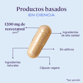 B-fit | Resveratrol | 120 Capsulas | 1200mg | 60 Porciones Sabor Sin sabor