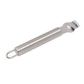 Stainless Steel Citrus Zesting Tool with Ergonomic Grip - Lemon Orange Peel Grater for Kitchen Use (Silver)