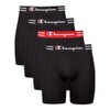 Champion Men's Boxer Briefs Pack, Performance, Moisture-Wicking, Odor Control, 4-Pack,