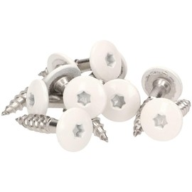 Meisterling® Facade Screws White with Flat Head V2a Stainless Steel