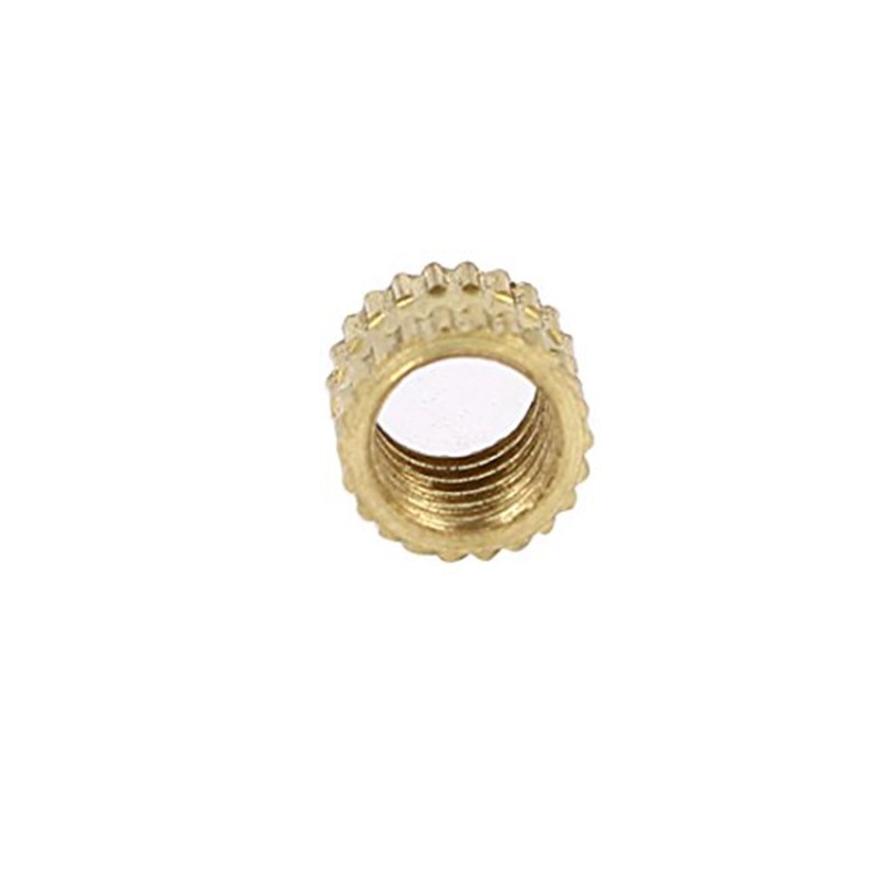 MACHSWON Knurled Insert Nuts M5x5mmx6.3mm 0.8mm Pitch Brass Knurled Threaded