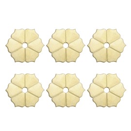QUARKZMAN 6Pcs Placca Posteriore Pomello dio, 1.77 Pollici Forma Esagonale Fiore Placca Posteriore In Ottone Decorarezione Classica Per Mobili Guarnizione Per Cassetti di Porte
