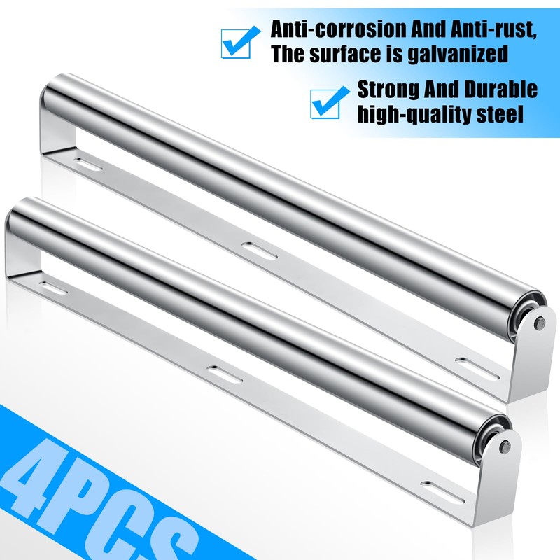 Therwen Boat Trailer Roller with Bracket Set 1.5" Diameter Conveyor