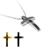SoulCats Simple Cross Pendant with or without Chain Silver Gold