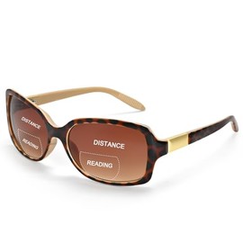JiSoo Bifocal Reading Sunglasses for Women, Trendy Reader Sunglasses Women Retro Sunglass Readers, Tortoise Brown 2.5