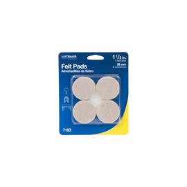 SoftTouch Felt Self Adhesive Protective Pad Beige Round 1-1/2 in. W x 1-1/2 in. L 8 pk