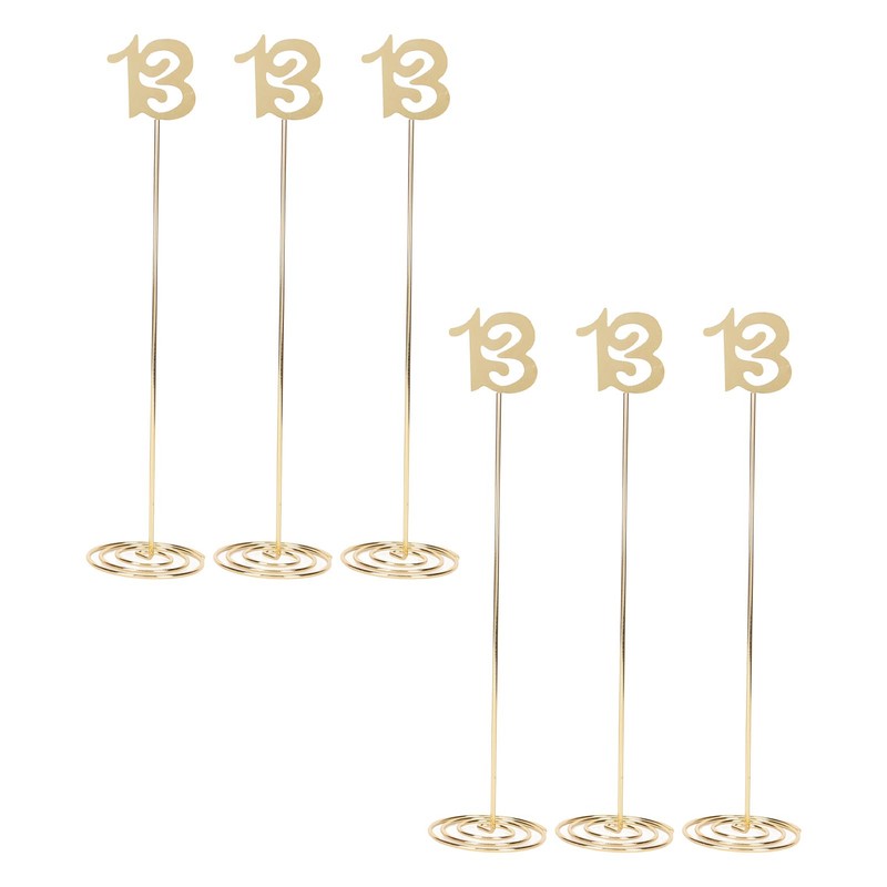 6pcs Metal Wedding Table Numbers Rust Prevention Thickened Tall Table
