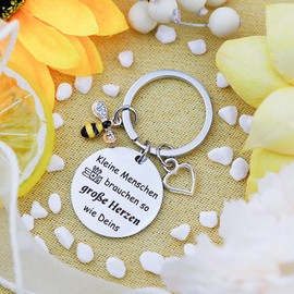 Leaving Gift Teacher Gift, Leaving Gift Teacher, Thank You Gifts, Teacher Gift, Christmas Leaving Gift, School Teacher Gift Ideas Key Ring, silver