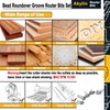 7Pcs Bead Ovolo Plunge Bit Set,1/2" Shank Double Roundover Groove