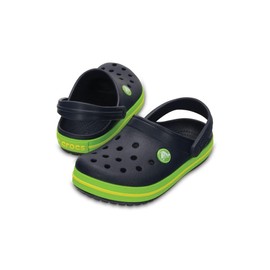 Crocs Boy's Clog, Navy Volt Green, 9 Little Kid