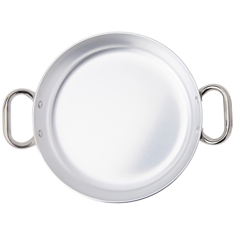 Pentole Agnelli ALMA11024 Bratpfanne mit 2 Griffen, Edelstahl, professionelles Aluminium,