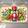 BlissYard Christmas Nutcracker Backdrop Banner Seamless Fabric Wall Hanging Holiday