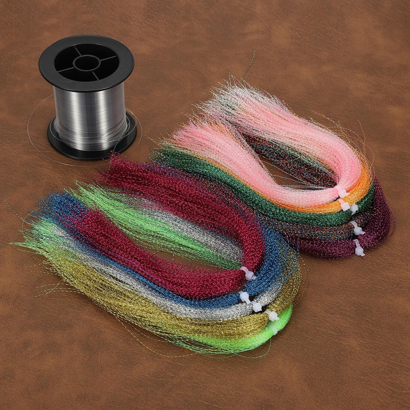 PATIKIL Crystal Flash Fly Fishing Line, 10 Pack Sparkle Fly