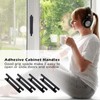 Piriuuo 8 Pack Adhesive Cabinet Handles Pulls, Self Stick Door