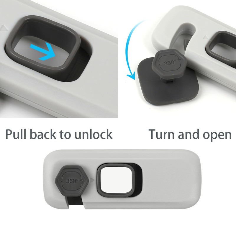 2Pack Child Proof Refrigerator Lock,Fridge Locks for Kids with Sticky