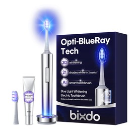 bixdo Whitening Electric Toothbrush for Adults, Professional 460nm Whitening Blue Light Tech, 31,000VPM Sonic & Oscillating Cleaning with Smart AI Sensor, 6-Month Long-Lasting Battery