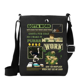 WSNANG Korean Group Aniteez Gift Team Group ATZ Work Crossbody Bag Music Fans Reusable Shoulder Bag Team Merch (GOTTA WORK CB)