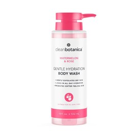 CLEAN BOTÁNICA, Gel de Baño con Extracto de Sandía y Rosas, Exfoliante Ligero, Sin Parabenos, Hidratación Gentil